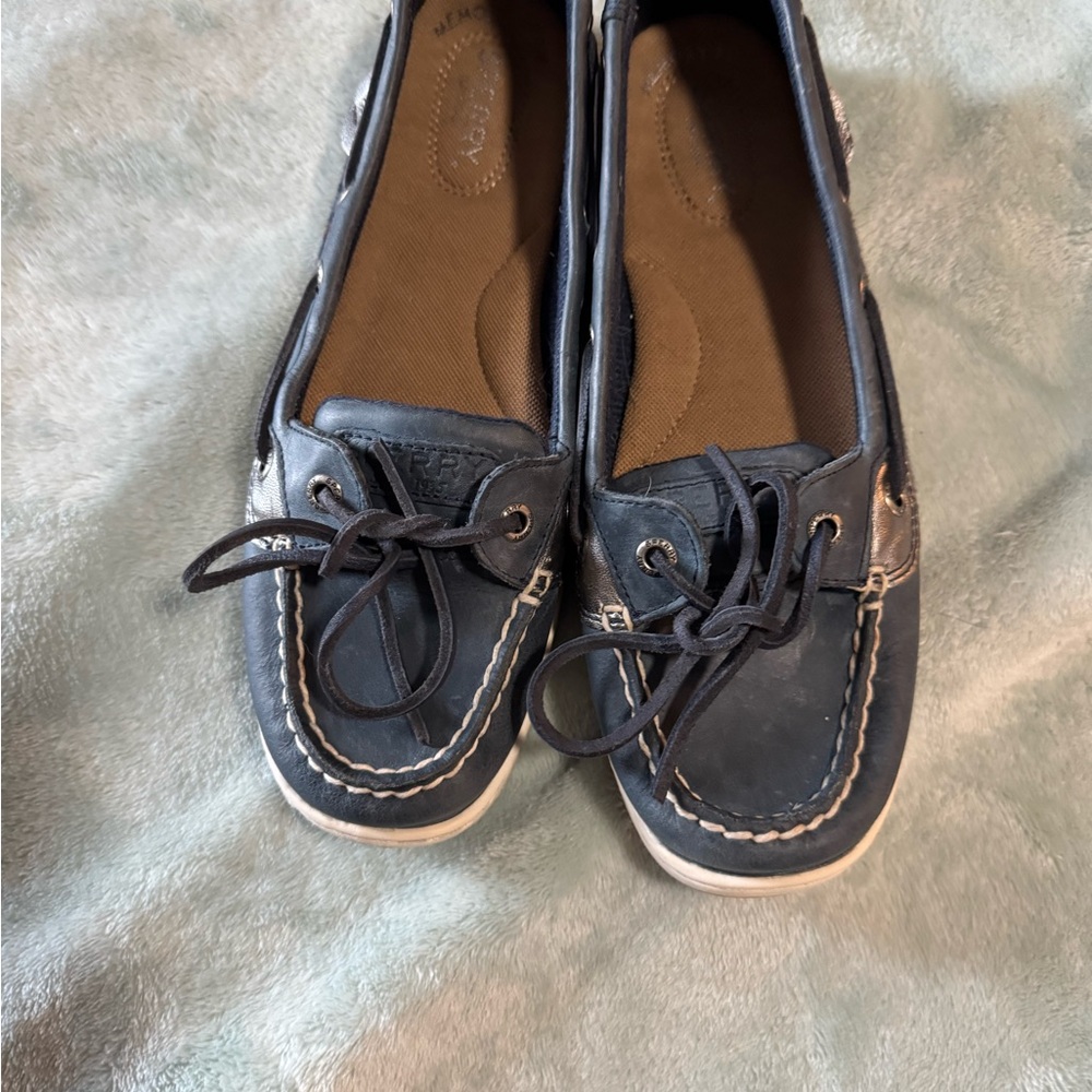 Navy Blue Boat Shoes